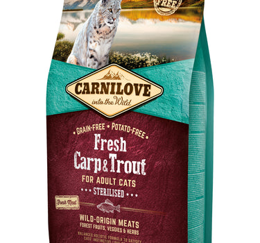Carnilove Tørrfôr Fersk Karpe og Ørret voksen Katt