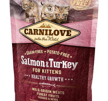 Carnilove Tørrfôr Laks og Kalkun – Kattefôr til Kattunger