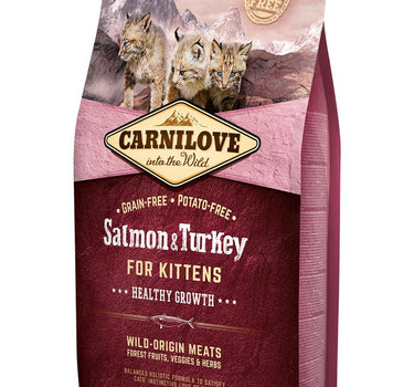 Carnilove Tørrfôr Laks og Kalkun – Kattefôr til Kattunger