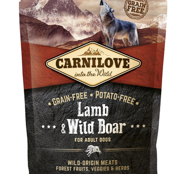 Carnilove Tørrfôr Lam & Villsvin – Høykvalitets Fôr for Voksne Hunder
