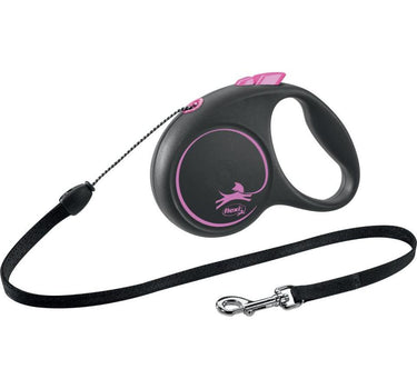 Flexi Black Design hundebånd - snor
