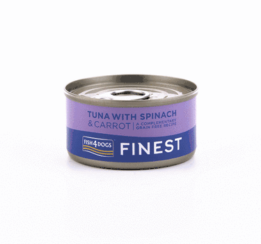 F4D Wet Tuna with Carrot & Spinach 85g, Smasksrik hundesnacks