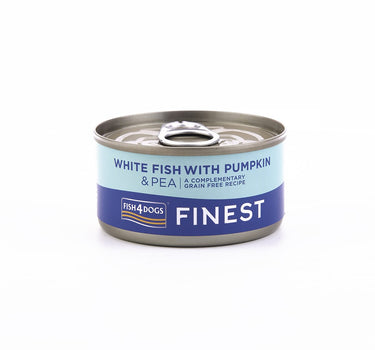 F4D Wet White Fish With Pumpkin & Pea 85g, Smasksrik hundesnacks