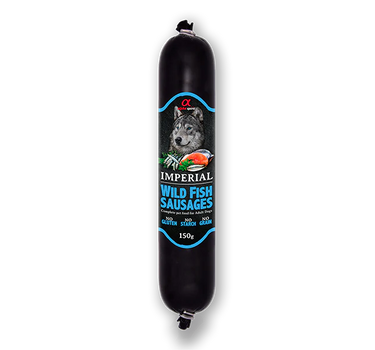 AlphaSpirit Hundepølse Middelhavs villfisk m/ grønnsaker - Smaksrik & Protein Rik 150 g