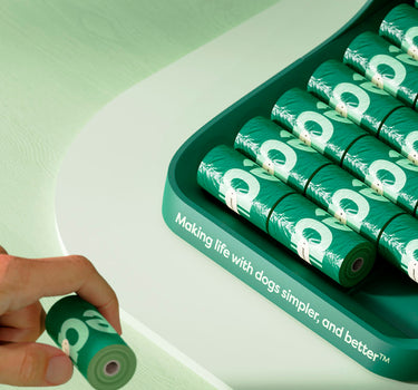 EarthRated Hundepose dispenser - Inkl 6 poseholder + 21 påfyll