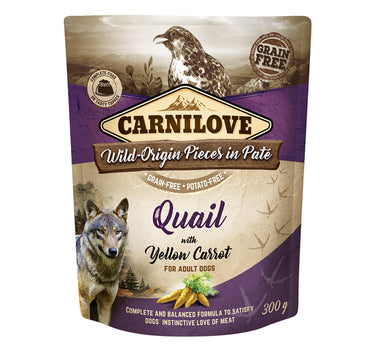 Carnilove Dog Pouch Paté Vaktel med Gule Erter - Våtfôr til hunder 300 g