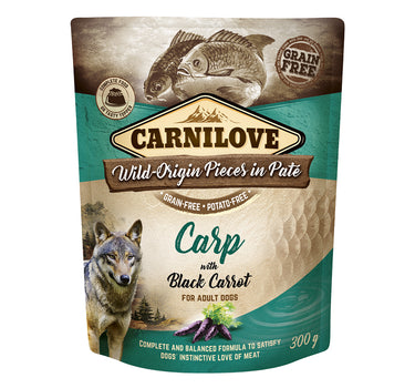 Carnilove Dog Pouch Paté Karpe med Svart Hvitløk - Våtfôr til hunder 300 g