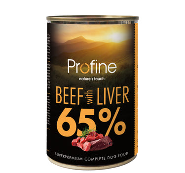 Profine 65% Biff & Beef Lever 400 g - Våtfôr til hunder