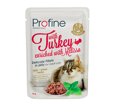 PF voksen katt, fileter i gelé med kalkun 85g