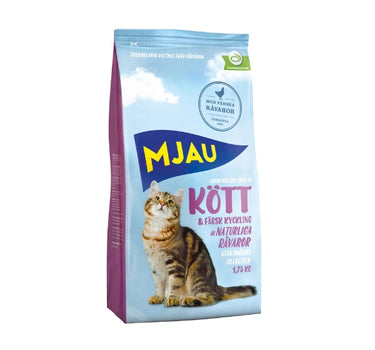 Mjau Tørrfôr med kjøtt og kylling