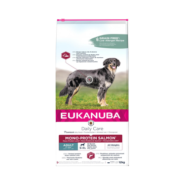 EUKANUBA Daily Care Mono-Protein Laks - Hundefôr for Sensitiv Fordøyelse. Voksne hunder