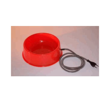 Oppvarmet drikkeskål PVC rød 1,5 L 230V 15 Watt