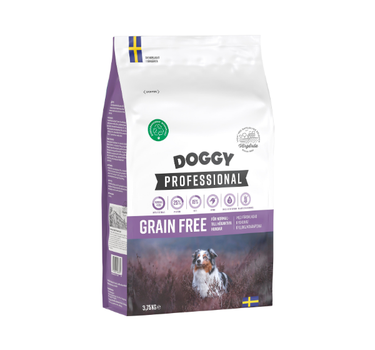 Doggy Proffesional Hundemat 3,75 kg – Kornfritt Fôr for Hunder med Sensitiv Mage