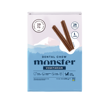 Monster Dog Dental Chew Vegetarian Large Month hundesnacks