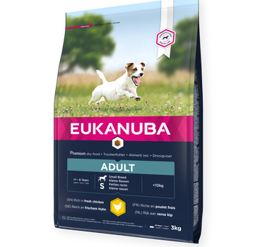 EUKANUBA Adult Small Breed Kylling – Hundefôr for Små Raser med Høykvalitets Kylling