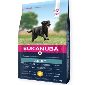 EUKANUBA Adult Large Breed Kylling – Hundefôr for Store Raser med Høykvalitets Kylling
