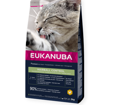 EUKANUBA CAT Adult Hairball Control – Kattefôr som Reduserer Hårballer og Støtter Sunn Fordøyelse