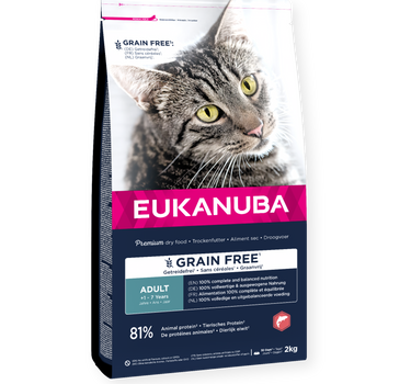 EUKANUBA CAT Adult Grainfree Laks -  Proteinrik & Smakfull Laks