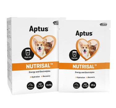 Aptus Nutrisal 10 x 25g – Elektrolytt- og Rehydreringspulver for Hund og Katt