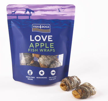 F4D Apple Fish Wraps 100 g - Smakfulle Hundesnacks
