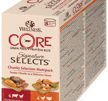 CORE Cat Sig.Selects Chunky Selection Multipack, 8 x 79g