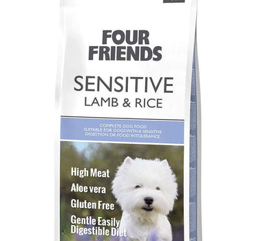 FourFriends Sensitive Lamb & Rice – Skånsomt Fôr for Hunder med Sensitive Magemager
