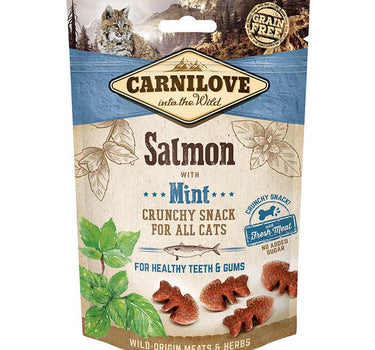 Carnilove Cat Crunchy Snack laks med mynte 50 g - Smakfull Kattesnacks