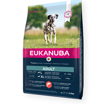 EUKANUBA Adult Large Breed Laks & Bygg – Næringsrikt Hundefôr for Store Raser med Laks og Sunt Korn