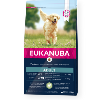 EUKANUBA Adult Large Breed Lam & Ris – Hundefôr for Store Raser med Skånsomt Lam og Ris