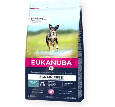 EUKANUBA Adult Grainfree – Kornfritt Hundefôr for Voksne Hunder, Rik på Næringsstoffer