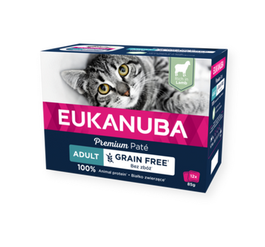 EUKANUBA CAT Kitten Pâté – Våtfôr med Høyt Innhold av Lam for Voksende Kattunger 85 g