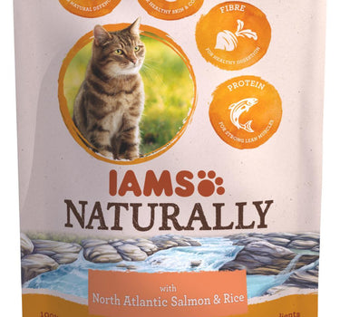 IIAMS CAT Naturally Adult Nordatlantisk laks og ris