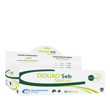 Douxo Seb Spot on – Behandling mot flassende, tørr og fet hud, 2x25ml