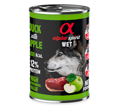 Alpha Spirit And med Grønt Eple – Våtfôr for Hund, Smakfullt og Naturlig 400 g