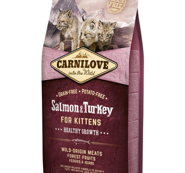 Carnilove Tørrfôr Laks og Kalkun – Kattefôr til Kattunger