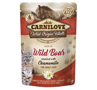 CL Cat Pouch Villsvin Beriket med Chma 85 g – Premium Kattemat