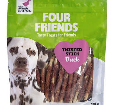 FourFriends Hundesnacks Twisted Stick Duck 12,5 cm