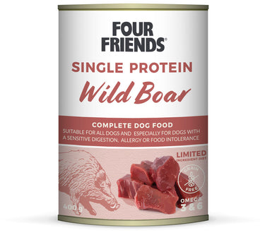 FourFriends Villsvin –  Våtfôr til hunder 400 g Boks