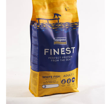 F4D White Fish Tørrfôr – Sunt Fôr for Store Voksne Hunder