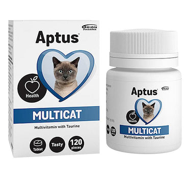 Aptus Multicat Tabletter 120 stk – Allsidig Kosttilskudd for Katt med Vitaminer og Mineraler