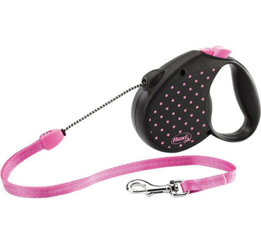 Flexi Color Dots hundebånd - snor