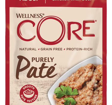 CORE Cat Purely Pate, kylling med storfekjøtt