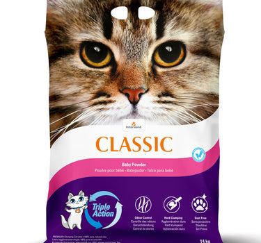 Klassisk Babypulver for Katt 14 kg – Mild, Skånsom og klumpefri kattesand Kattesand