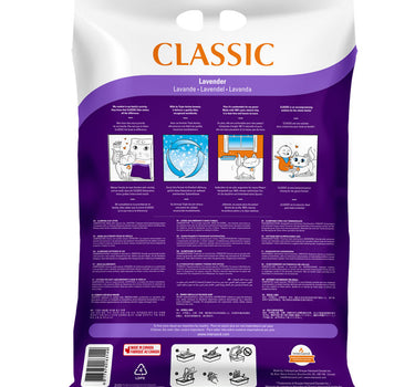 Klassisk Lavendel Kattegrus 14 kg – Naturlig og Duftende Kattesand for Kattedoer, Frisk Lavendelduft
