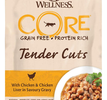 CORE Cat Tender Cuts m/kylling og kyllinglever i saus