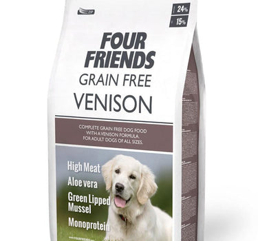 FourFriends Kornfritt Vilt Tørrfôr – Naturlig og Høykvalitets Fôr for Hunder