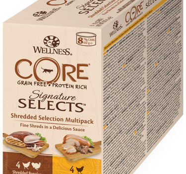 CORE Cat Sig.Selects Shredded Selection Multipack, 8 x 79g