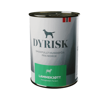 Dyrisk Lammekjøtt 400 g - Våtfôr til hund