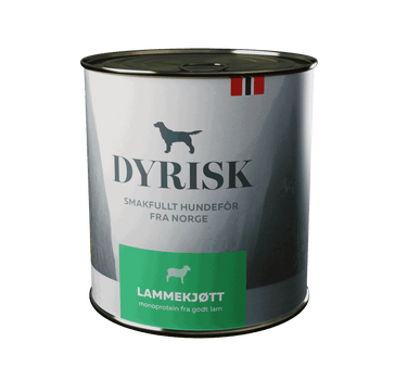 Dyrisk lammekjøtt 800 g - Våtfôr til hund