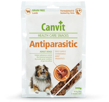 Canvit Health Care Snack Anti-Parasitter – Hundesnacks for Bekjempelse av Parasitter, 200g